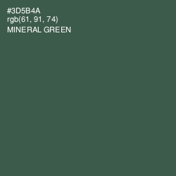 #3D5B4A - Mineral Green Color Image
